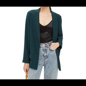 Topshop dark teal chuck on blazer